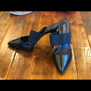 NWOT Charles David Black Leather Heels